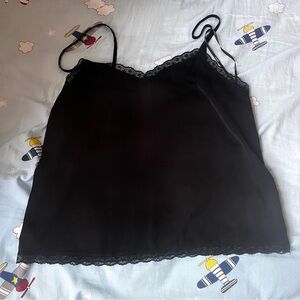 Forever 21 Black Lace Trim Tank Top